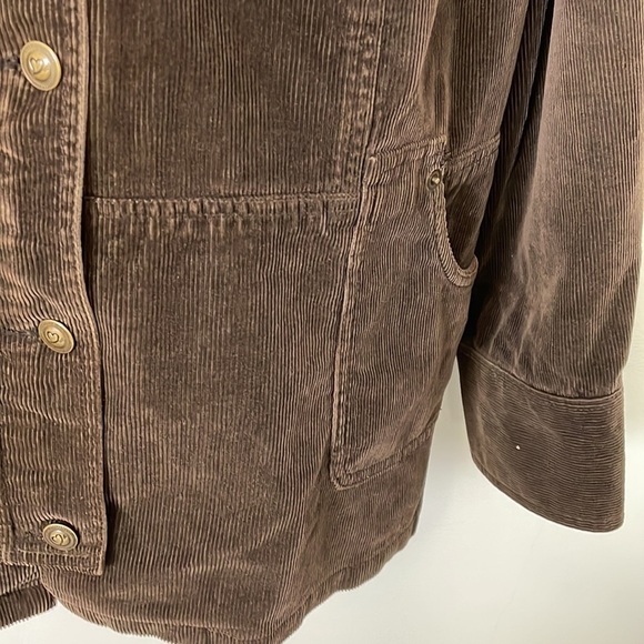Women's Thick Brown Corduroy Jacket - Picture 4 of 16